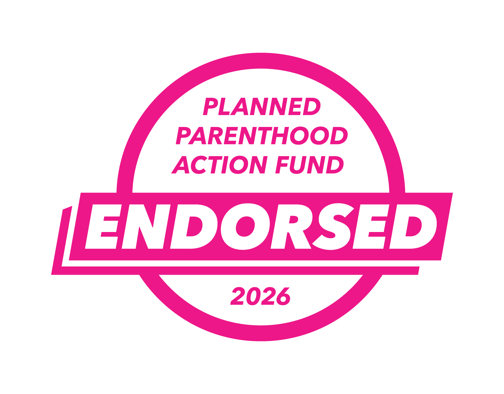 Planned Parenthood Action Fund 2026 Endorsement Seal Pink
